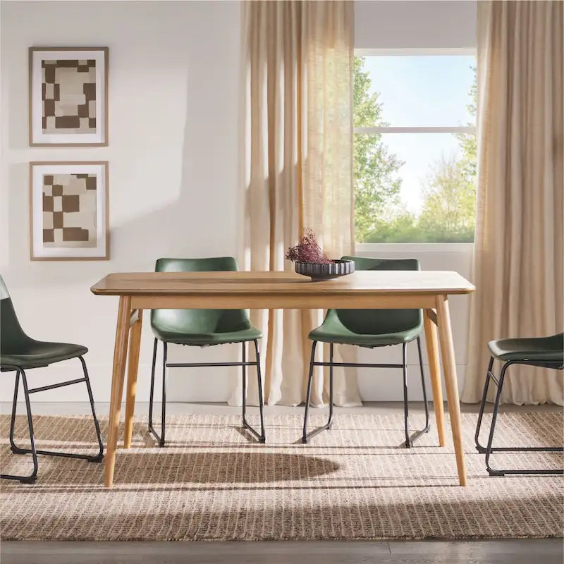 Middlebrook Designs Mid-Century Modern 59 Wood Dining Table