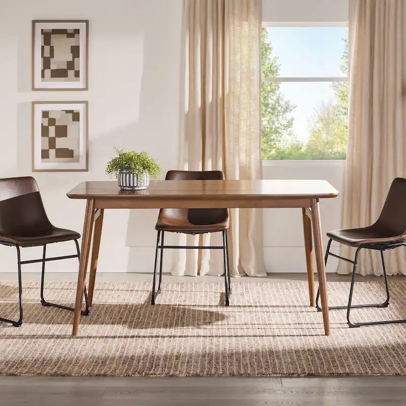 Middlebrook Designs Mid-Century Modern 59 Wood Dining Table