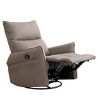 Modern Small Rocking Swivel Recliner Chair with Overstuffed Seat