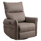 Modern Small Rocking Swivel Recliner Chair with Overstuffed Seat