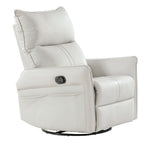 Modern Small Rocking Swivel Recliner Chair with Overstuffed Seat