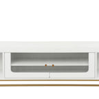 63.07 TV Stand with Glass & Gold Frame for 70 TVs