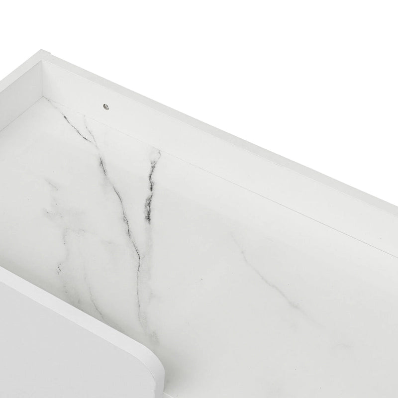 63.07 TV Stand with Glass & Gold Frame for 70 TVs