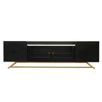 63.07 TV Stand with Glass & Gold Frame for 70 TVs