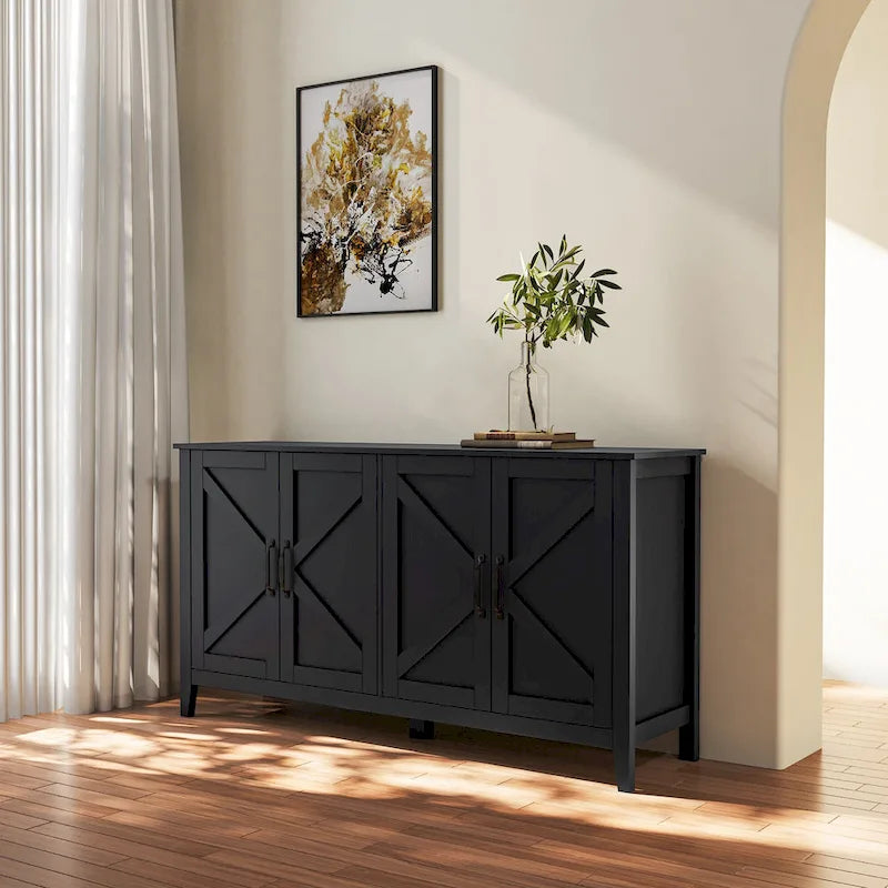 59.06 Modern TV Stand with Doors & Shelves