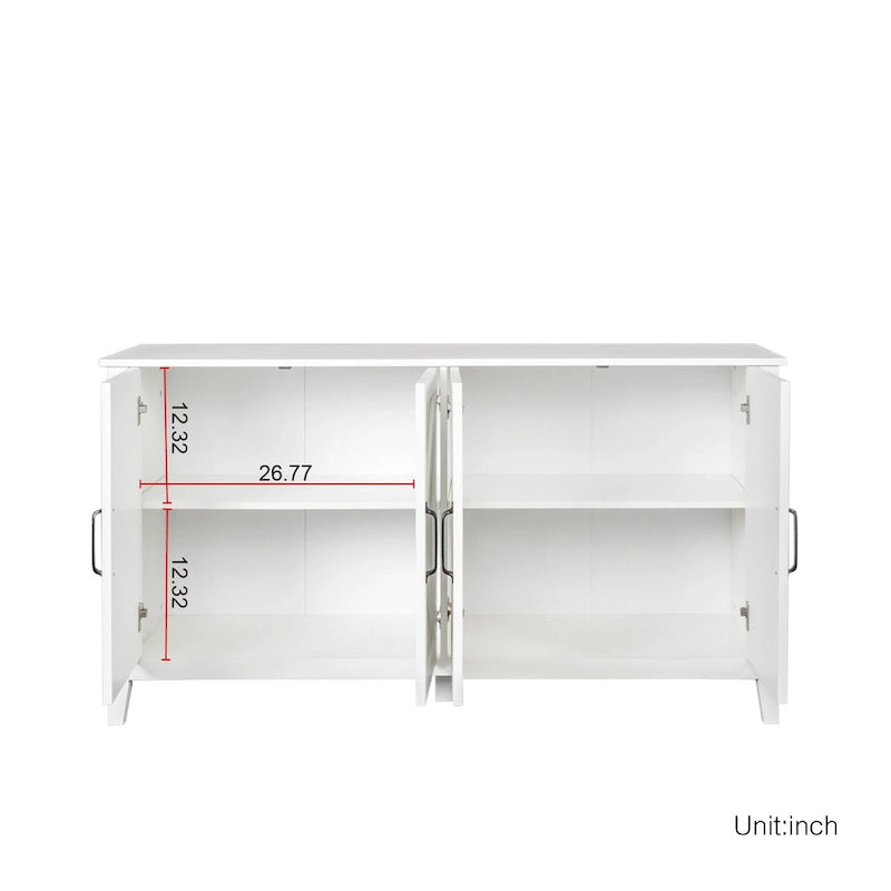 59.06 Modern TV Stand with Doors & Shelves