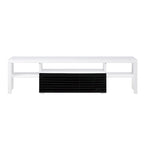 White 75 Modern TV Stand with Extension Drawer & Shelf for 80 TVs
