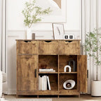 Storage Cabinets,Wooden Floor Cabinet,with Drawers and Shelves Storage Cabinets