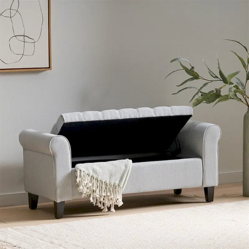 Hayes Armed Storage Bench