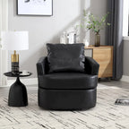 Swivel Barrel Chair, Comfy Round Accent Sofa Chair for Living Room, 360 Degree Swivel Barrel Club Chair, Leisure Arm Chair