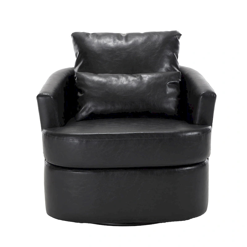 Swivel Barrel Chair, Comfy Round Accent Sofa Chair for Living Room, 360 Degree Swivel Barrel Club Chair, Leisure Arm Chair