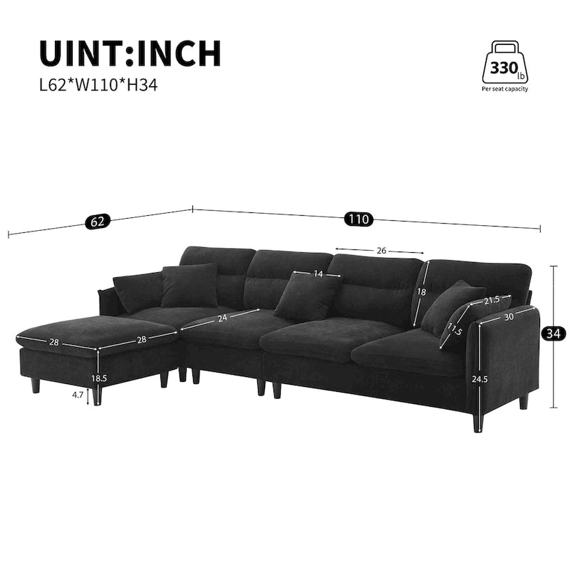 Modern Convertible Sectional Sofa