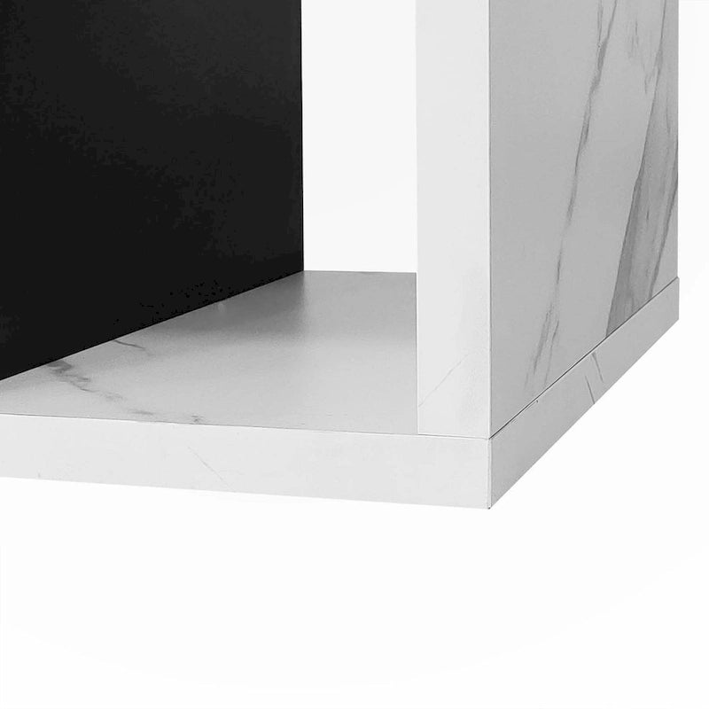 Extendable TV Stand with 2 Drawers and 4 Shelves