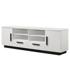 Wood TV Stand with Drawers and Adjustable Shelf