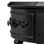 52'Curved Console Table Sofa Table Entryway Table for Hallway Living Room with 4 Drawers and 1 Shelf