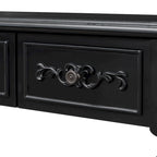 52'Curved Console Table Sofa Table Entryway Table for Hallway Living Room with 4 Drawers and 1 Shelf