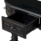 52'Curved Console Table Sofa Table Entryway Table for Hallway Living Room with 4 Drawers and 1 Shelf