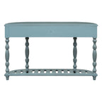 52'Curved Console Table Sofa Table Entryway Table for Hallway Living Room with 4 Drawers and 1 Shelf