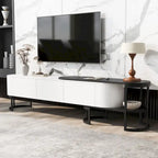 67.7-76.4Extendable TV Stand for TVs up to 75 Inches,Entertainment Center Media Console with 3 Drawers,Metal Adjustable Legs