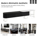 67.7-76.4Extendable TV Stand for TVs up to 75 Inches,Entertainment Center Media Console with 3 Drawers,Metal Adjustable Legs