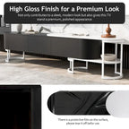 67.7-76.4Extendable TV Stand for TVs up to 75 Inches,Entertainment Center Media Console with 3 Drawers,Metal Adjustable Legs