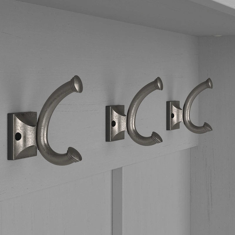 Woodland 40W Hall Tree and Shoe Bench with Shelves by Bush Furniture