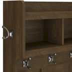 Woodland 40W Hall Tree and Shoe Bench with Shelves by Bush Furniture