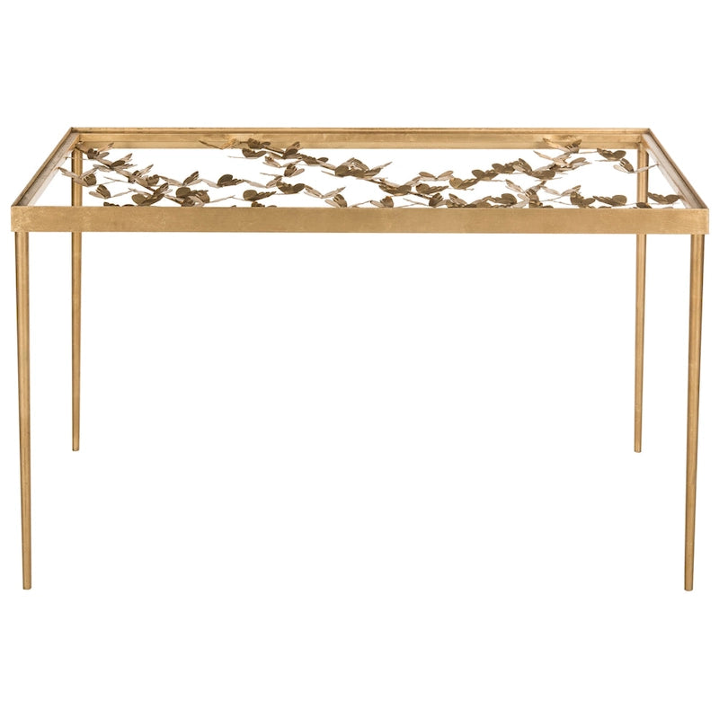 SAFAVIEH Marylin Antique Gold Leaf Butterfly Desk