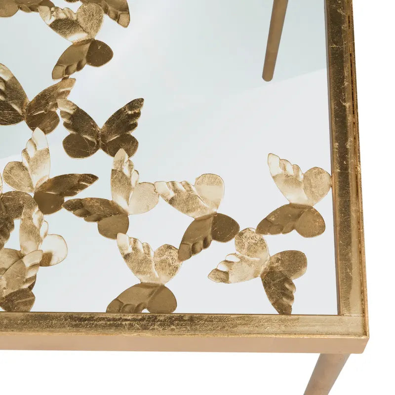 SAFAVIEH Marylin Antique Gold Leaf Butterfly Desk