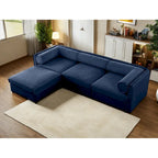 109 Chenille Upholstered L-Shaped Modular Sectional Sofa with Storage Seat, DIY Combination