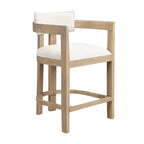 Netia 3-Piece Counter-Height Bar Set with Boucle Upholstered Chairs and Metal Table Base by Christopher Knight Home
