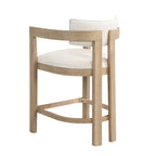Netia 3-Piece Counter-Height Bar Set with Boucle Upholstered Chairs and Metal Table Base by Christopher Knight Home