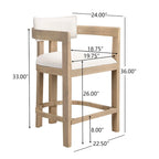 Netia 3-Piece Counter-Height Bar Set with Boucle Upholstered Chairs and Metal Table Base by Christopher Knight Home