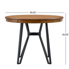 Netia 3-Piece Counter-Height Bar Set with Boucle Upholstered Chairs and Metal Table Base by Christopher Knight Home
