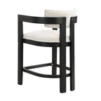 Netia 3-Piece Counter-Height Bar Set with Boucle Upholstered Chairs and Metal Table Base by Christopher Knight Home