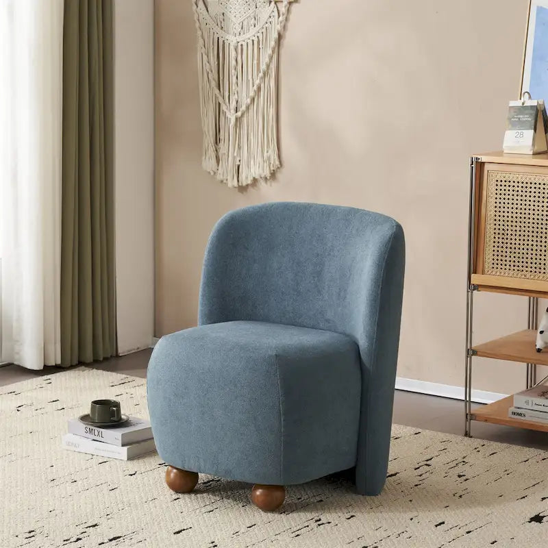 Christopher Knight Home - Eliana Modern Teddy Fabric Accent Chair with Curved Backrest and Legs