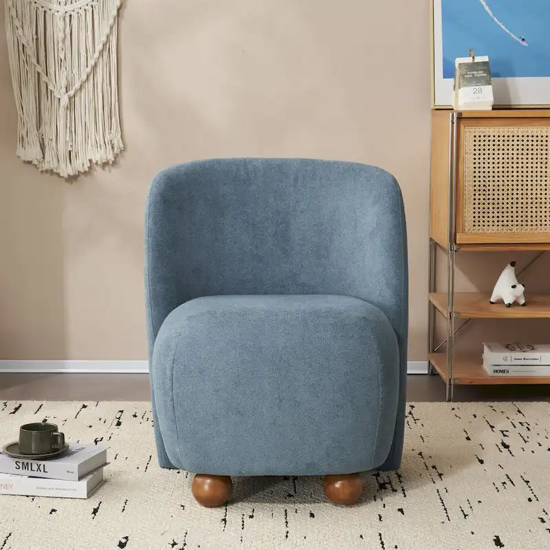 Christopher Knight Home - Eliana Modern Teddy Fabric Accent Chair with Curved Backrest and Legs