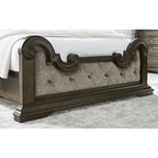 Signature Design by Ashley Maylee Dark Brown/Gray Upholstered Panel Bed