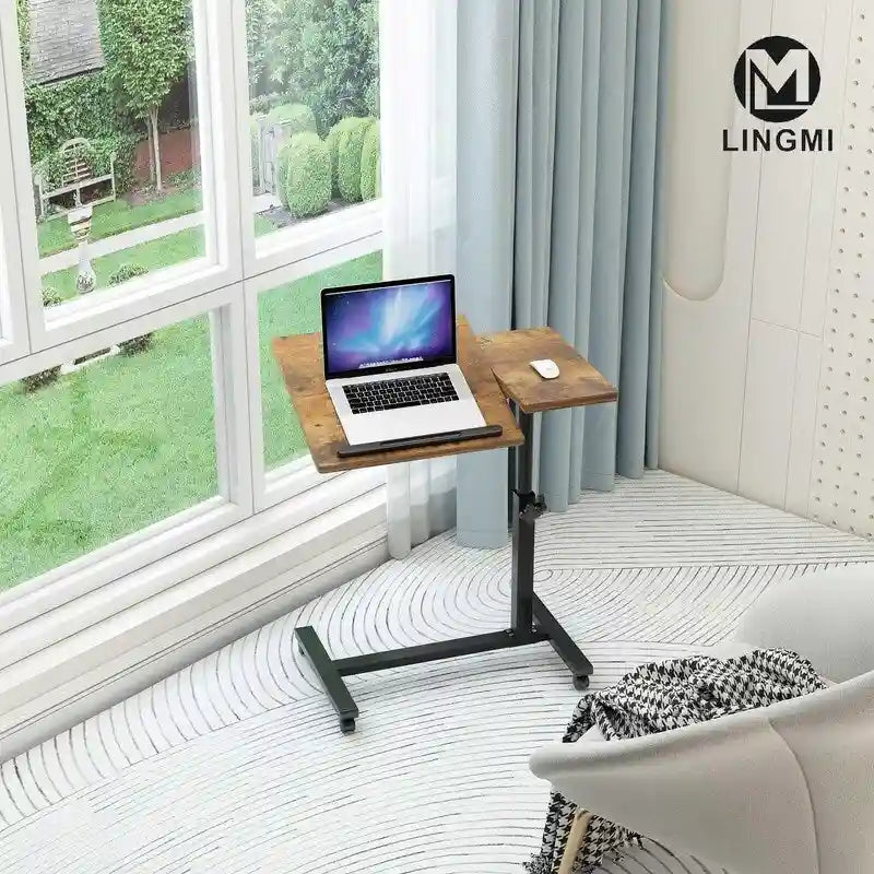 Wheels Height Adjustable Tray Table - 23.6D x 15.9W x 35H