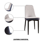 Set Of 4 Dining Chair with Metal Leg