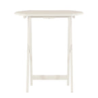 Routed Edge Foldable Snack Tray Tables - 26.25 - White - Set of 2