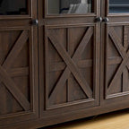 3 Doors Cabinet Large Buffet Sideboard Cabinet, Bar Wine Cabinet,Buffet Cabinet Table Coffee Bar Wine Bar Storage Space Cabinet