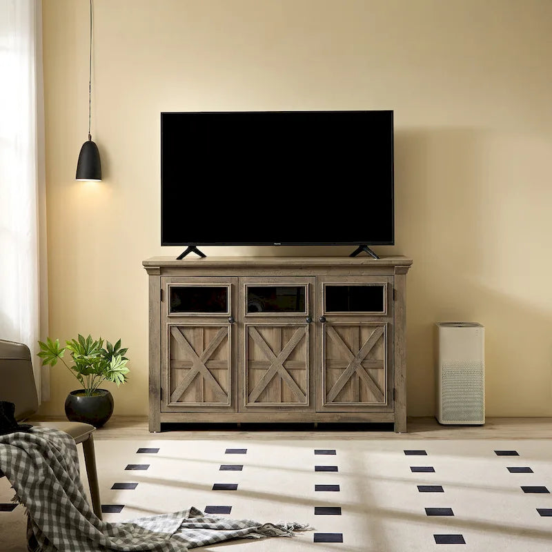 3 Doors Cabinet Large Buffet Sideboard Cabinet, Bar Wine Cabinet,Buffet Cabinet Table Coffee Bar Wine Bar Storage Space Cabinet