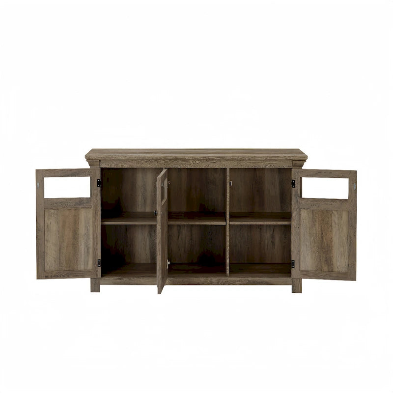 3 Doors Cabinet Large Buffet Sideboard Cabinet, Bar Wine Cabinet,Buffet Cabinet Table Coffee Bar Wine Bar Storage Space Cabinet