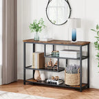 Entryway Table, 4-Tier Console Table with Storage Shelves