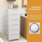 Costway 2 PCS 7-Drawer Plastic Rolling Storage Cart with 4 Universal - See Details