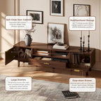 Wood TV Stand for 75 TVs, Modern TV Cabinet for Living Room