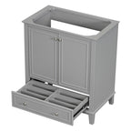 30 Bathroom Floor Storage Cabinet, Bathroom Vanity With Doors, Drawers, Adjustable Shelf Bathroom Cabinet
