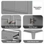 30 Bathroom Floor Storage Cabinet, Bathroom Vanity With Doors, Drawers, Adjustable Shelf Bathroom Cabinet