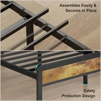 Twin/Full/Queen/King Platform Bed Frame, Metal Bed Frame with Storage Headboard